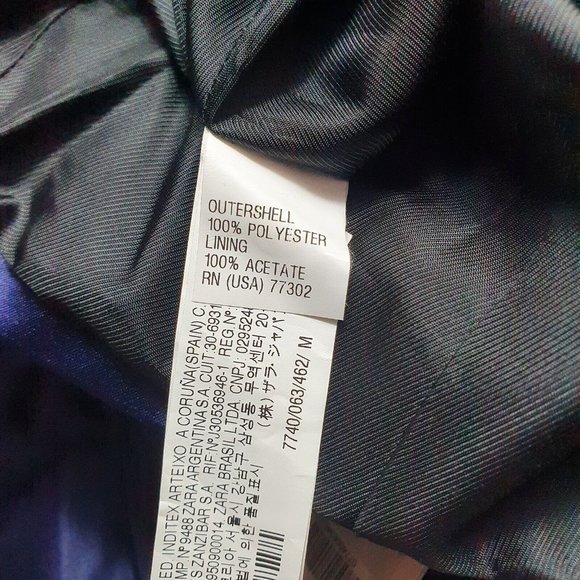 ZARA Dress Sze M Peplum silky purple Midi Evening Party Cocktail wedding formal - Picture 6 of 6